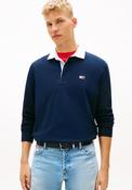 Tommy Jeans Badge Rugby Polo Shirt, Navy image