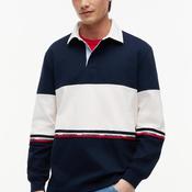 Tommy Jeans Colour Block Rugby Shirt, Dark Blue Multi image