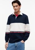 Tommy Jeans Colour Block Rugby Shirt, Dark Blue Multi image