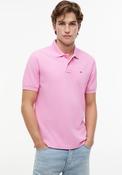 Tommy Jeans Classic Flag Washed Polo Shirt, Pink image