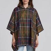 Barbour Womens Tartan Showerproof Poncho, Green