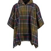 Barbour Womens Tartan Showerproof Poncho, Green