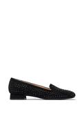 Unisa Capito Stud Embellished Velvet Pumps, Black image