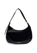 Valentino Apolline Faux Fur Detail Large Shoulder Bag, Black image