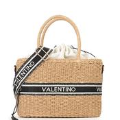 Valentino Boho Woven Shopper Bag, Black