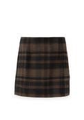 Vero Moda Simma Short Check Skirt, Chocolate Torte image