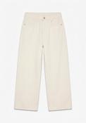 Vero Moda Tessa Wide Leg Cropped Jeans, Cream image