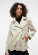 Vero Moda Ramon Paula Coated Jacket, Oatmeal image