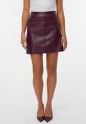 Vero Moda Nelly Faux Leather Mini Skirt, Wine image