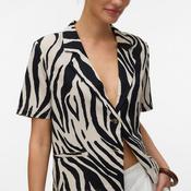 Vero Moda Mymilo Zebra Short Sleeve Shirt, Black