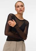 Vero Moda Lova Mesh Top, Black image