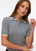 Vero Moda Ella Polo Knitted Pullover, Grey image