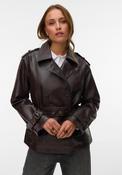 Vero Moda Gabby Short Faux Leather Jacket, Brown image