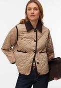 Vero Moda Emily Short Collared Jacket, Beige and Brown image
