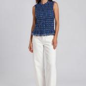 Vero Moda Clarence Embroidered Sleeveless Top, Blue image