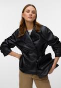 Vero Moda Esther Short Faux Leather Jacket, Black image