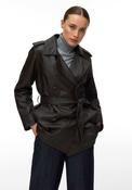 Vero Moda Eileen Short Coated Trench Coat, Chocolate Brown image