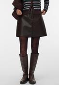 Vero Moda Bridget Faux Leather Mini Skirt, Brown image