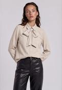 Vero Moda Jay Long Sleeve with Tie Detail Shirt, Cream image