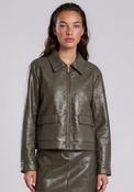 Vero Moda Bridget Faux Leather Jacket, Forest Green image
