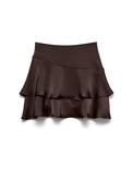 Vero Moda Miro Layer Detail Short Skirt, Chocolate Brown image