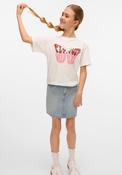 Vero Moda Girl Palin Short Sleeve Butterfly Tee, White image