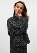 Vero Moda Girl Lenora Hayden Leopard Denim Shirt, Grey image