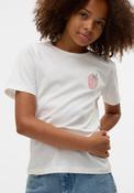 Vero Moda Girl Pop Strawberry Short Sleeve Tee, White image
