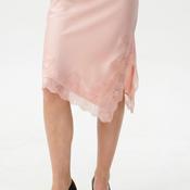 Vero Moda Rita Lace Detail Midi Skirt, Pink image