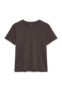 Vero Moda Noabell Stud Detail T-Shirt, Chocolate Brown image