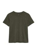 Vero Moda Noabell Stud Detail T-Shirt, Forest Green image