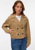 Vero Moda Lowa Short Denim Trench Coat, Beige image