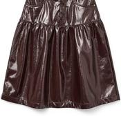 Vero Moda Bicca Patent Midi Skirt, Burgundy