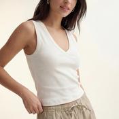 Vero Moda Chloe Basic Deep V-Neck Vest, White
