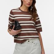 Vero Moda Silje Striped Knit Top, Brown