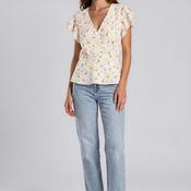 Vero Moda Ivana Floral Wrap Top, Cream image