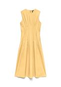Vero Moda Tabia Pleated Midi Dress, Yellow image