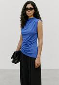 Vero Moda Smilla Sleeveless Ruched Top, Blue image