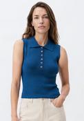 Vero Moda Rally Sleeveless Ribbed Top, Blue image