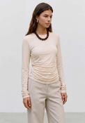 Vero Moda AWARE Madelynn Long Sleeve Top, Cream image