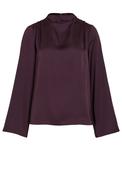 Vila Lutto Satin High Neck Top, Plum Perfect image