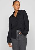 Vila Brietta Textured Shirt, Black Beauty image