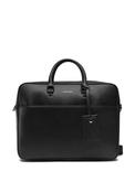 Valentino Marnier Pebbled Laptop Bag, Nero image