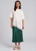 Vero Moda Sofie Oversized with Lace Trim Detail T-Shirt, White image