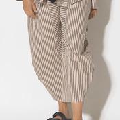 My Soul Stripe Crincle Barrel Trousers, Sand