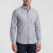 Andre Virginia Long Sleeve Print Shirt, Navy &amp; Rust