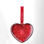 Waterford Crystal Elton John AIDS Foundation Red Heart Ornament
