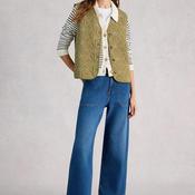 White Stuff Ayra Quilted Gilet, Green image
