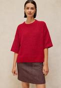 White Stuff Kate Knitted Round Neck T-Shirt, Red image