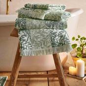 William Morris Rose Stripe Towel, Green